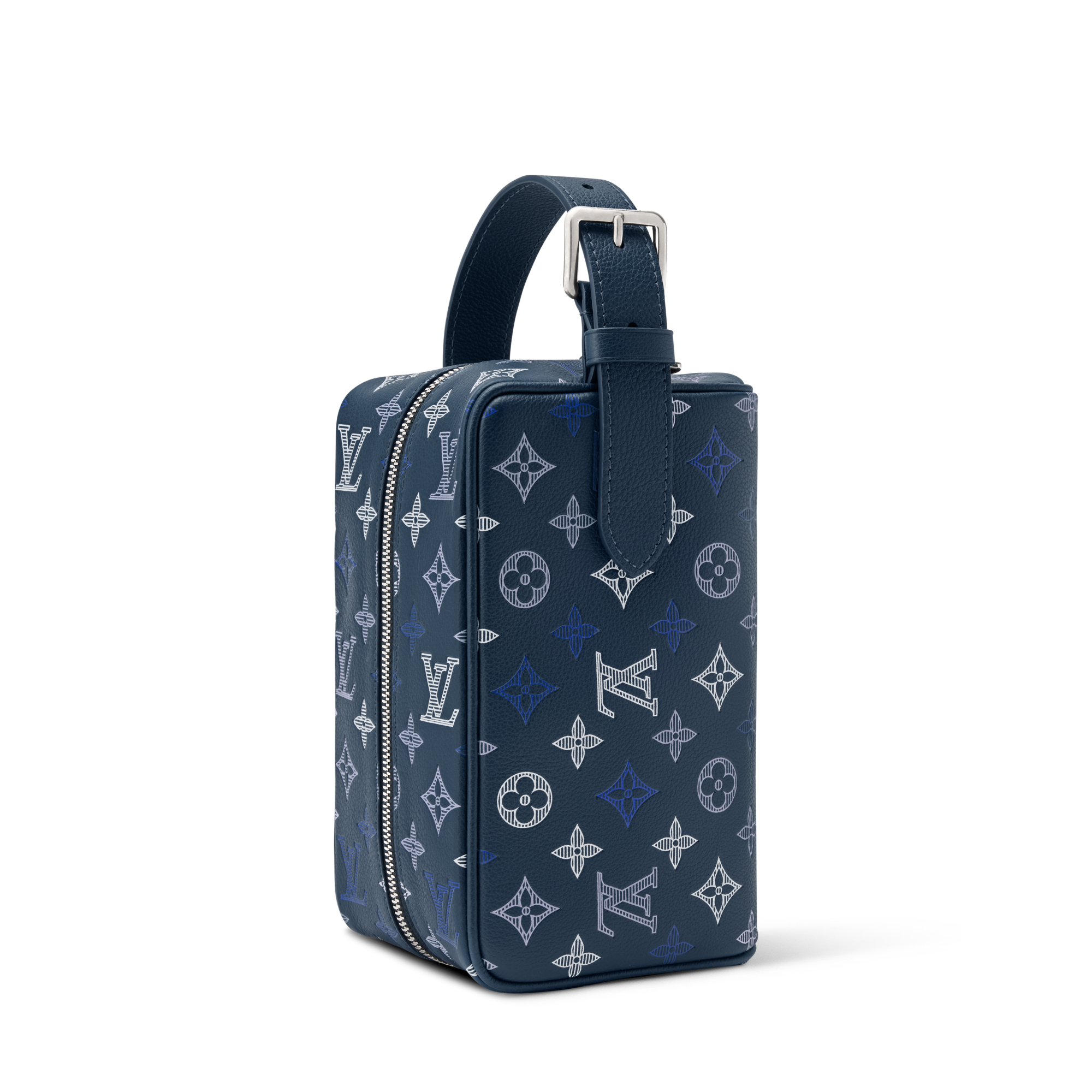 LOUIS VUITTON ケース ネイビー Locker Dopp Kit Monogram Shadow - Travel Bags and Rolling Luggage